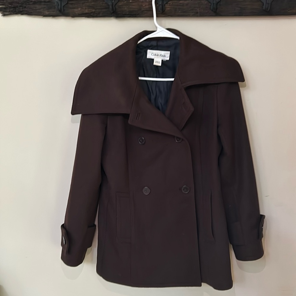 NWOT Calvin Klein Wool/Cashmere Pea Coat